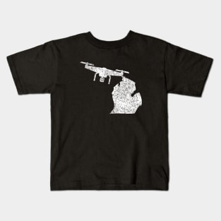 Michigan Drone Pilot Kids T-Shirt